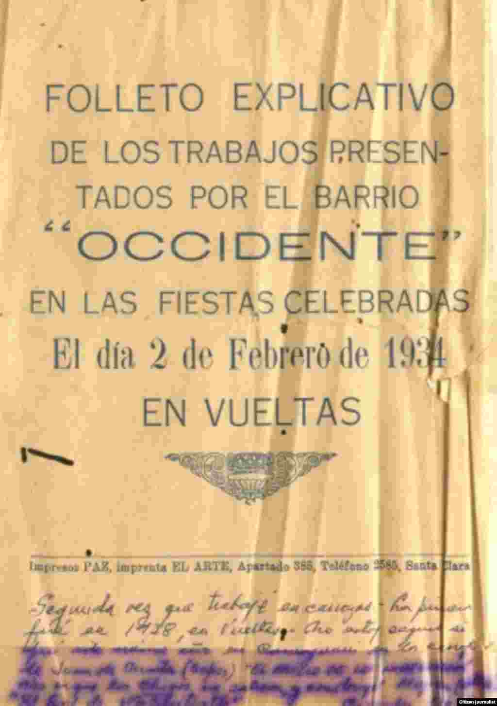 Reporta Cuba Parrandas en Vueltas Siglo XX. Archivo Raúl González.